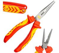 C.K Redline T39076A 170 Pince à bec rétractable VDE 170 mm, 1000 V isolée et coupe-câble électrique