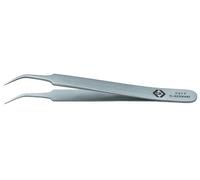 C.K T2317 Pince brucelle de précision pointue, courbée, fine 105 mm