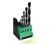 C.K T3040 Jeu de forets pour le bois 5 pièces 4 mm, 5 mm, 6 mm, 8 mm, 10 mm tige cylindrique 1 set