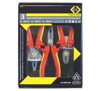 C.K T3805 | Redline VDE Jeu de 3 pinces | Kit de 3 pinces VDE isolées | Set de 3 pinces isolées VDE | Jeu de 3 pinces isolées VDE | assortiment de 3 pinces VDE isolées
