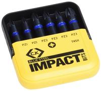 C.K T4511 Impact Jeu de 6 Embouts de vissage PZ
