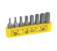 C.K T4528 Jeu d'embouts 8 pièces 6 pans intérieurs à téton