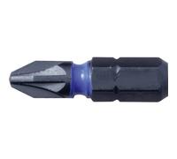 C.K T4560 PZ1D | Lot de 3 embouts de tournevis à frapper en acier PZ1 | Embouts de vissage "Blue Steel" PZ1 25 mm | Lot de 3 Bleu embouts PZ1 25 mm