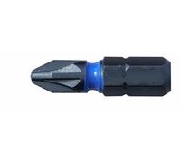 C.K T4560 PZ3D | Lot de 3 embouts de tournevis à frapper en acier PZ3 | Embouts de vissage "Blue Steel" PZ3 25 mm | Lot de 3 Bleu embouts PZ3 25 mm