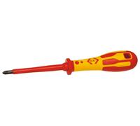 C.K T49143-1 VDE Tournevis cruciforme PZ 1 Longueur de la lame: 80 mm DIN ISO 8764, DIN EN 60900