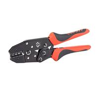 C.K Tools Pince à Sertir Solaire PV avec Cliquet, Connecteurs MC3 et MC4, Câbles 2,5 à 6 mm², 14-10 AWG, Matrices Acier Carbone Trempé, Poignées 2 Matière, Installations Photovoltaïques Pro, CK T3671A