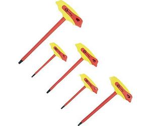 C.K Tools VDE-Sechskantschlüsselsatz mit Quergriff, 5 Stück (T4422 SET)