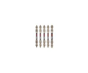 C.K Tools Vorteck Embouts de Vissage à Impact Double Embout PZ Mix, 65 mm, Set Mixte pour Visseuse à Chocs, 1/4 pouce Hex Quick Lock, Pointe Magnétique, Zone de Torsion, Lot de 5 CK T4481 DEPZML06D5
