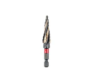 C.K Tools Vorteck Foret Étagé HSS Cobalt 4-12mm, Acier Rapide 5% Cobalt, Emmanchement Hexagonal Quick-Lock, Pour Inox, Laiton et Tôle, Perçage Ébavurage, Boîtiers Électriques, Coffrets Pro, T3016 4-12