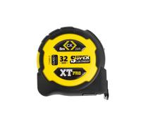 C.K Tools XT Pro Mètre Ruban Classe I, Lame 32 mm, Crochet Aimanté, 8 m | Revêtement Nylon Double Face de 0,14 mm, Portée Sans Support Jusqu’à 4,1 m, Fixation Quatre Rivets, Boîtier ABS Caoutchouté