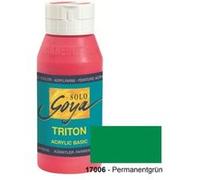 KREUL 17006 - Solo Goya Triton Peinture Acrylique Vert Permanent, Flacon de 750 ML, séchage Rapide et Mat, Peinture à Base d'eau, qualité Studio, Bon Pouvoir Couvrant et Bon rendement