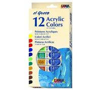 Peinture acrylique el Greco, 12 ml, set de 12