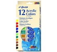Peinture acrylique el Greco, 12 ml, set de 12