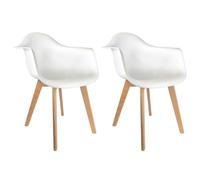 C L'AFFAIRE Lot de 2 Fauteuils Assises Blanches - TRAVISSE