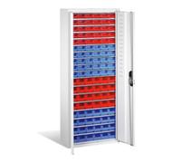 C + P Möbelsysteme Armoire à bacs C+P avec 108 bacs à bec, H1690xL700xP300mm Façade gris clair Corps gris clair Quantité:1