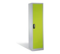 C + P Möbelsysteme Armoire à dossiers C+P Acurado avec porte battante, 5 hauteurs de classeurs, H1950xL500xP500mm Façade vert viridine Corps gris clair Quantité:1