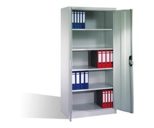 C + P Möbelsysteme Armoire à dossiers C+P Acurado avec portes battantes, 5 hauteurs de classeurs, H1950xL930xP500mm Façade gris clair Corps gris clair Quantité:1