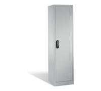 C + P Möbelsysteme Armoire à outils C+P avec porte battante, 4 tablettes intérieures, H1950xL500xP500mm Façade gris clair Corps gris clair Quantité:1
