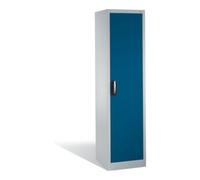 C + P Möbelsysteme Armoire à outils C+P avec porte battante, 4 tablettes intérieures, H1950xL500xP500mm Façade bleu gentiane Corps gris clair Quantité:1