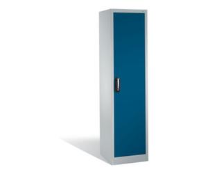 C + P Möbelsysteme Armoire à outils C+P avec porte battante, 4 tablettes intérieures, H1950xL500xP500mm Façade bleu gentiane Corps gris clair Quantité:1
