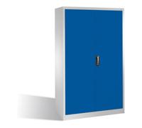 C + P Möbelsysteme Armoire à outils C+P avec portes battantes, 4 tablettes intérieures, H1950xL1200xP400mm Façade bleu gentiane Corps gris clair Quantité:1