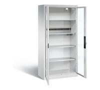C + P Möbelsysteme Armoire de charge C+P Akku pour 5 outils électriques, fenêtre, H1950xL930xP500mm, gris clair Quantité:1