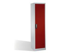 C + P Möbelsysteme Armoire d'environnement C+P avec porte battante, 4 bacs en polyéthylène, H1950xL500xP500mm Façade rouge ru orps gris clair Quantité:1