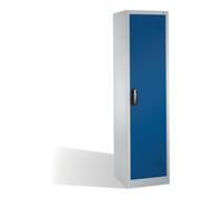 C + P Möbelsysteme Armoire d'environnement C+P avec porte battante, 4 bacs en polyéthylène, H1950xL500xP500mm Façade bleu gentiane Corps gris clair Quantité:1