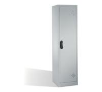 C + P Möbelsysteme Armoire d'environnement C+P avec porte battante, 4 bacs en polyéthylène, H1950xL500xP500mm Façade gris clair Corps gris clair Quantité:1