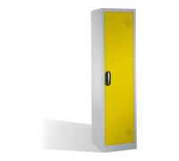 C + P Möbelsysteme Armoire d'environnement C+P avec porte battante, 4 tablettes pour bacs, H1950xL500xP500mm Façade jaune trafic Corps gris clair Quantité:1