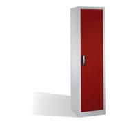 C + P Möbelsysteme Armoire d'environnement C+P avec porte battante, 4 tablettes pour bacs, H1950xL500xP500mm Façade rouge ru orps gris clair Quantité:1