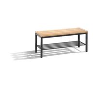 C + P Möbelsysteme Banc à langer C+P Basic avec support à chaussures, H420xL1000xP353mm Couleur cadre noir gris noir Quantité:1