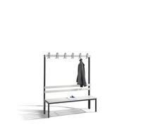 C + P Möbelsysteme Banc d'armoire C+P Basic, H1650xL1500xP403mm Couleur Bandes d'assise gris clair Couleur Cadre noir gris noir Quantité:1