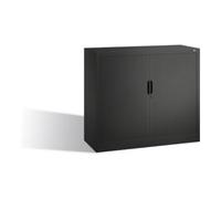 C + P Möbelsysteme Buffet à dossiers C+P Omnispace avec volet roulant, 2 hauteurs de dossiers, H1030xL1200xP420mm gris noir Quantité:1