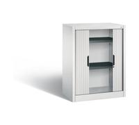 C + P Möbelsysteme Buffet à dossiers C+P Omnispace avec volet roulant, 2 hauteurs de dossiers, H1030xL800xP420mm avant gris clair corps gris clair gris clair Quantité:1