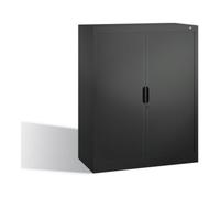 C + P Möbelsysteme Buffet à dossiers C+P Omnispace avec volet roulant, 3 hauteurs de dossiers, H1230xL1000xP420mm gris noir Quantité:1