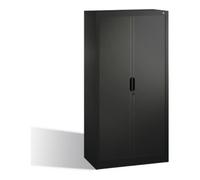 C + P Möbelsysteme Buffet à dossiers C+P Omnispace avec volet roulant, 4 hauteurs de dossiers, H1660xL800xP420mm gris noir Quantité:1
