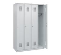 C + P Möbelsysteme C+P Armoire à casiers Basis PLUS, 4 compartiments, 1850x1200x500mm, 7035/7035 Quantité:1