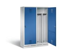 C + P Möbelsysteme C+P Armoire à casiers Evolo noir et blanc, H1800×I1190×P500 mm, façade bleu gentiane, corps gris clair (48220-40) Quantité:1