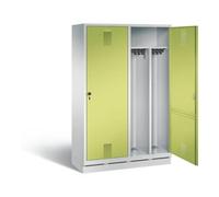 C + P Möbelsysteme C+P Armoire à casiers Evolo noir et blanc, H1800×I1190×P500 mm, façade vert viriding, corps gris clair (48220-40) Quantité:1