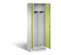 C + P Möbelsysteme C+P Armoire à casiers Evolo noir et blanc, H1800×I610×P500 mm, façade vert viridian, corps gris clair (48022-20) Quantité:1