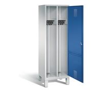 C + P Möbelsysteme C+P Armoire à casiers Evolo noir et blanc, H1850 × I610 × P500 mm, façade bleu gentiane, corps gris clair (48210-20) Quantité:1