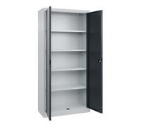 C + P Möbelsysteme C+P Armoire à portes battantes de bureau Basis PLUS, 1950x930x400mm, 7035/7016 Quantité:1
