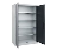 C + P Möbelsysteme C+P Armoire à portes battantes Série 89, 1950x1200x600mm, 7035/7016 Quantité:1