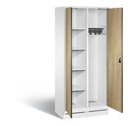 C + P Möbelsysteme C+P Armoire à produits de nettoyage Evolo, H1800×I810×P500 mm, façade décor chêne Sereno, corps blanc trafic (48160-22) Quantité:1