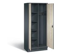 C + P Möbelsysteme C+P Armoire à produits de nettoyage Evolo, H1800×I810×P500 mm, façade décor Sen-Esche, corps anthracite gris (48160-22) Quantité:1