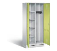 C + P Möbelsysteme C+P Armoire à produits de nettoyage Evolo, H1800×I810×P500 mm, façade Viridingrün, corps gris clair (48160-22) Quantité:1