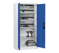 C + P Möbelsysteme C+P Armoire de charge batterie avec ventilation Acurado, 1950x930x500mm, 7035/5010 Quantité:1