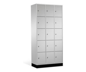 C + P Möbelsysteme C+P Armoire d'intro, 15 compartiments, H1950xL920xP500mm Avant Corps gris clair Corps gris clair Gris clair Quantité:1