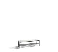 C + P Möbelsysteme C+P Banquette du vestiaire Basic avec support à chaussures, H420xL1500xP353mm Barre d'appui en couleur gris clair Cadre en couleur gris noir gris noir Quantité:1